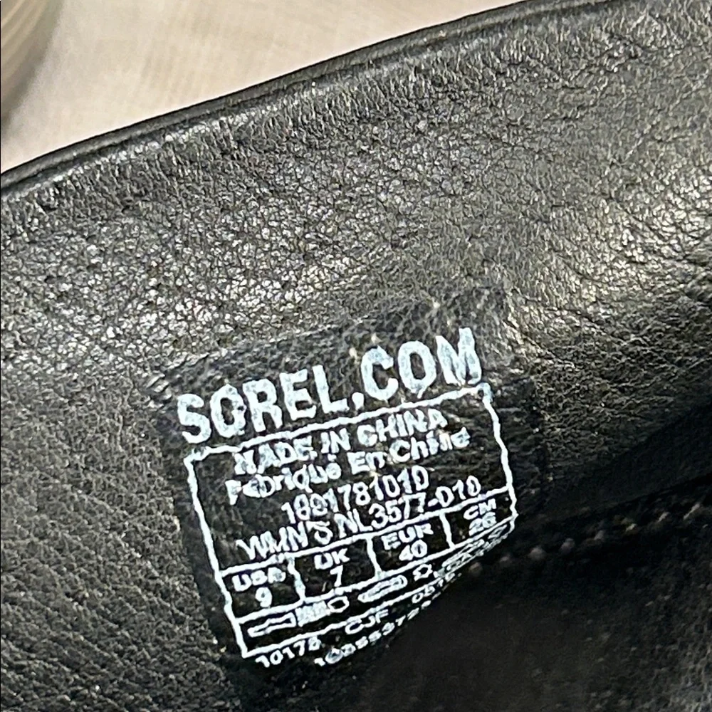 Sorel almost NEW soft glove leather slide in stacked heel sandals